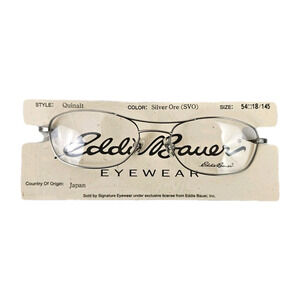 Vintage Eddie Bauer Quinalt Eyeglasses Frame Size 54 18 145 Full Rim JAPAN